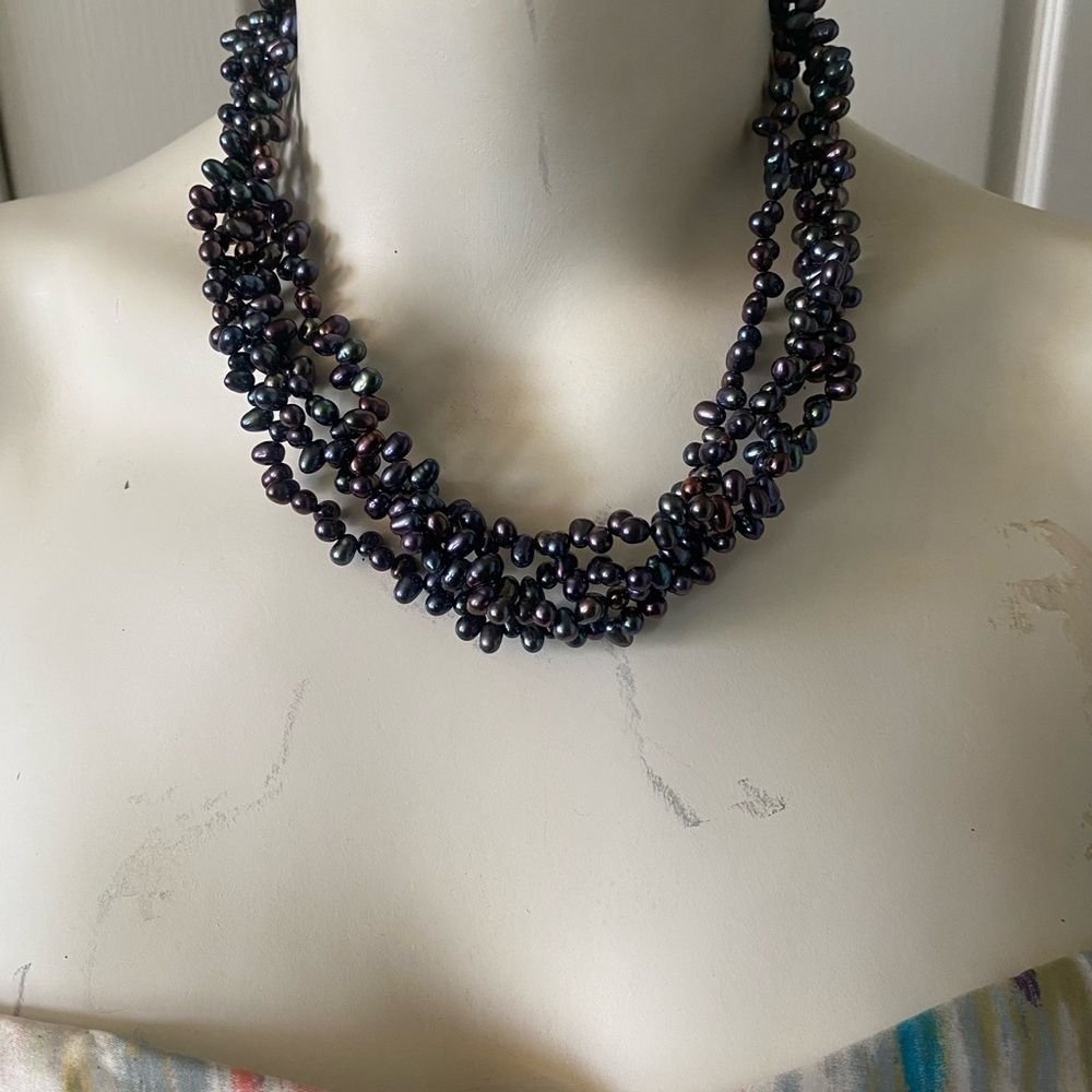 Luc Lameth Black Pearl Necklace
